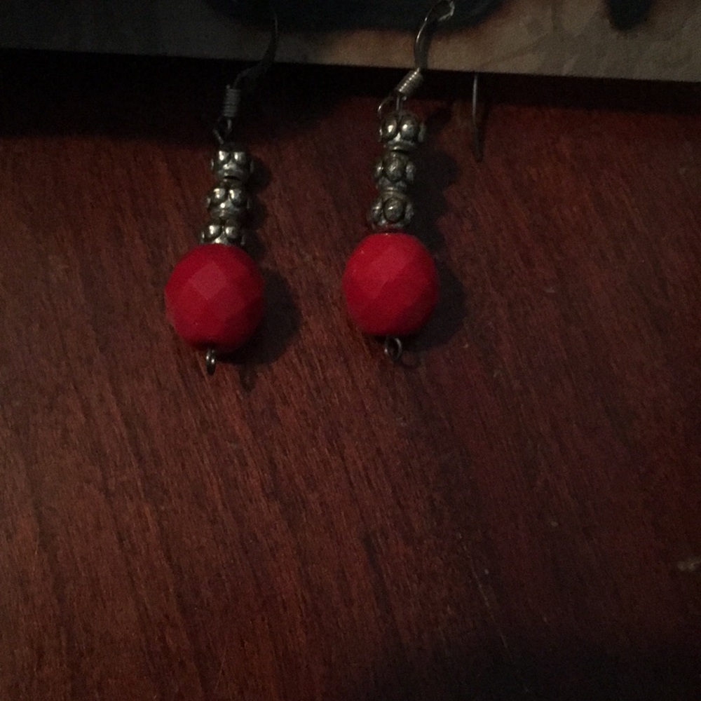 Hand made jewelry! Red stone and silver pieces!